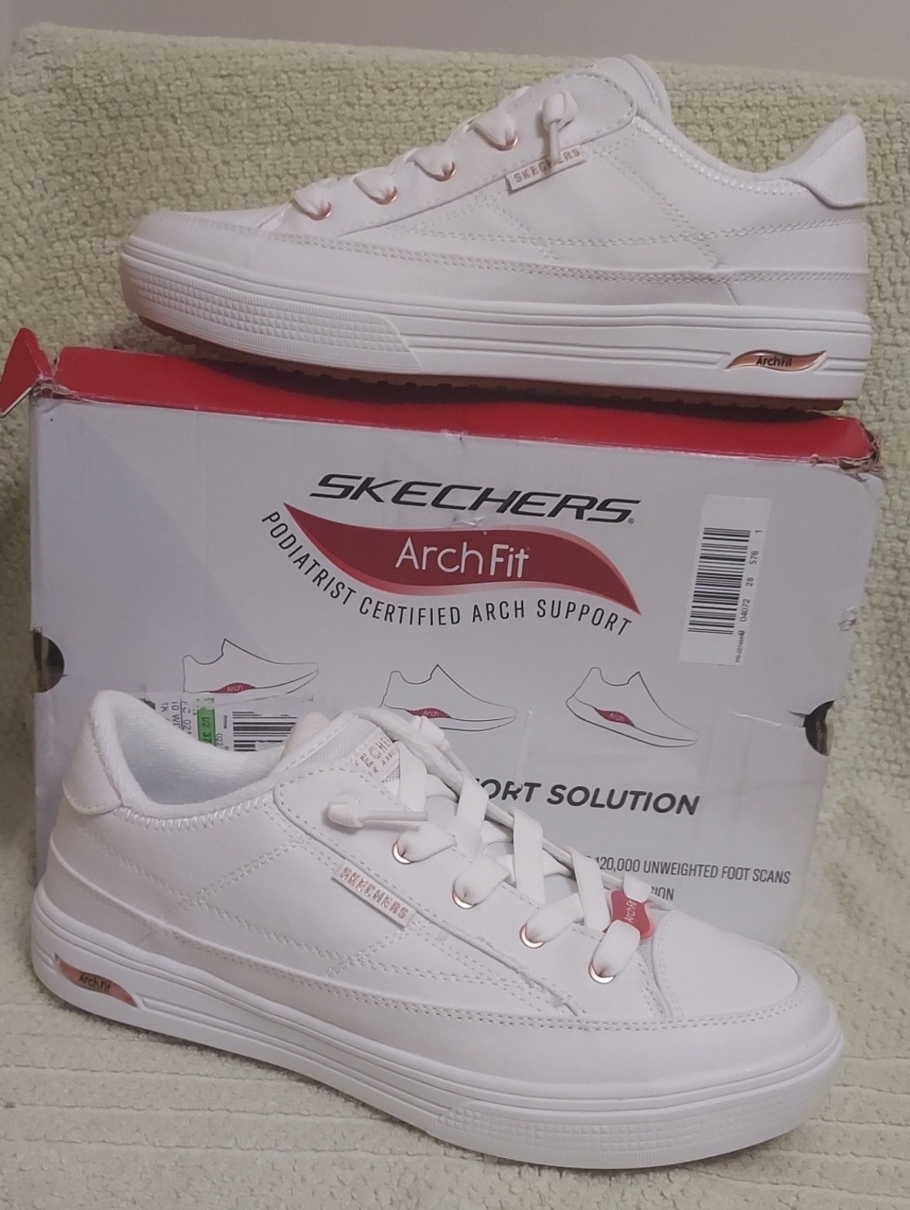 Womens Skecher Arch Fit Arcade Meet Ya There Sneakers